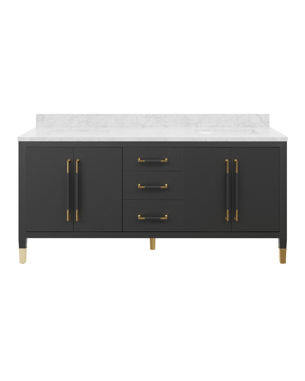 Currey and Company - 3800-0021 - Vanity with Rectangular Undermount Sink - Verona - Black/Natural/White/Champagne