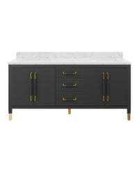 Currey and Company - 3800-0021 - Vanity with Rectangular Undermount Sink - Verona - Black/Natural/White/Champagne