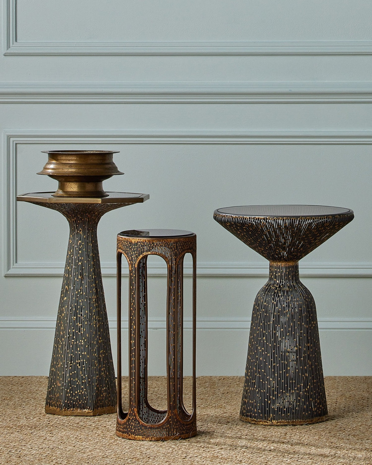 Currey and Company - 4000-0253 - Accent Table - Canopus - Iron/Bronze/Smoke