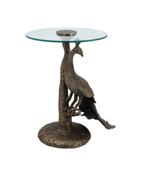 Currey and Company - 4000-0255 - Accent Table - Paonne - Antique Gold/Clear