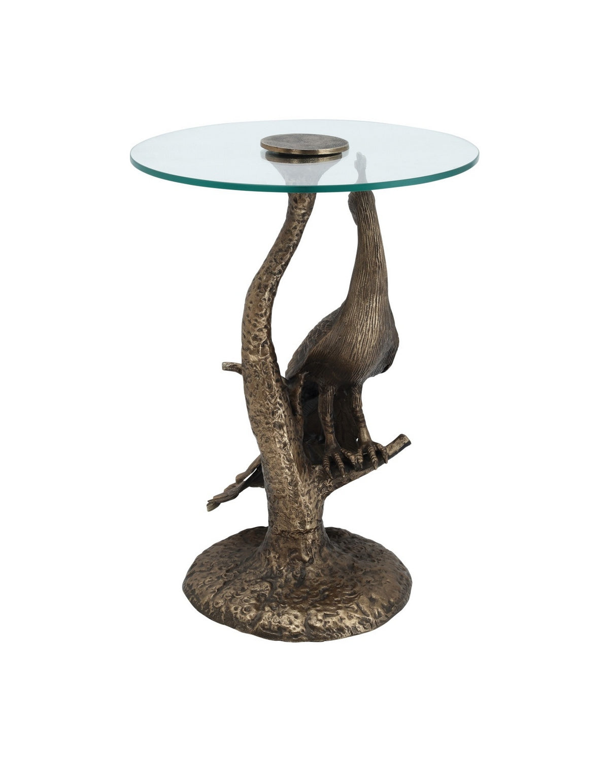 Currey and Company - 4000-0255 - Accent Table - Paonne - Antique Gold/Clear