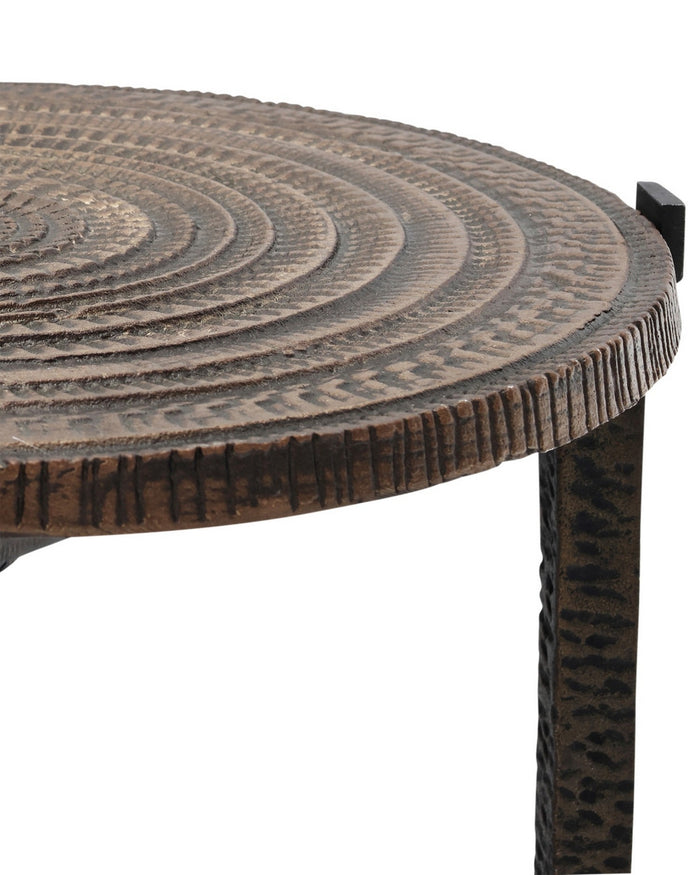 Currey and Company - 4000-0256 - Accent Table - Unity - Antique Bronze/Dark Bronze