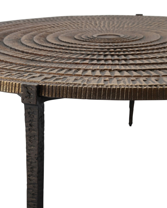 Currey and Company - 4000-0257 - Cocktail Table - Unity - Antique Bronze/Dark Bronze
