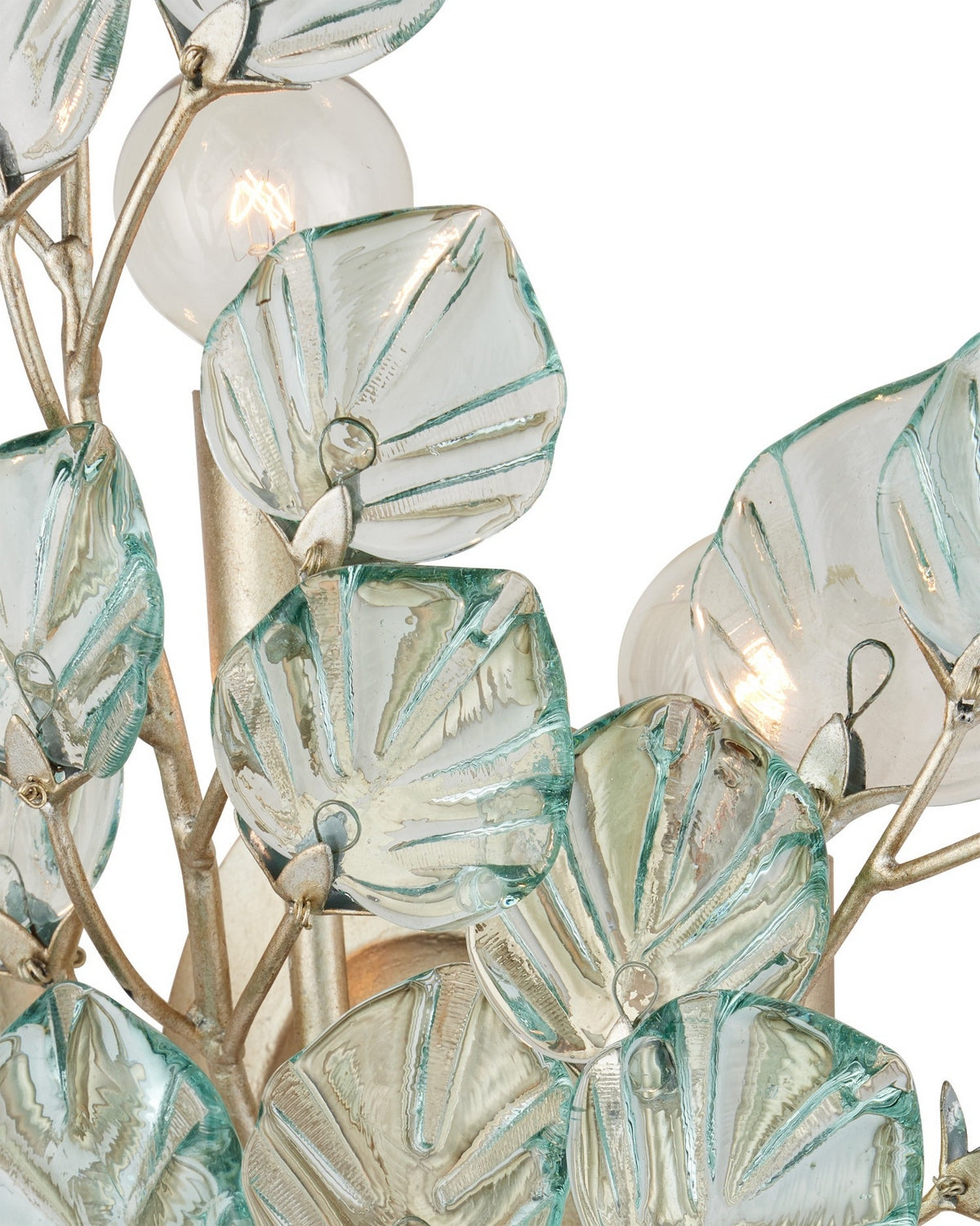 Currey and Company - 5000-0290 - Three Light Wall Sconce - Baobab - Clear/Contemporary Silver Leaf/Contemporary Silver