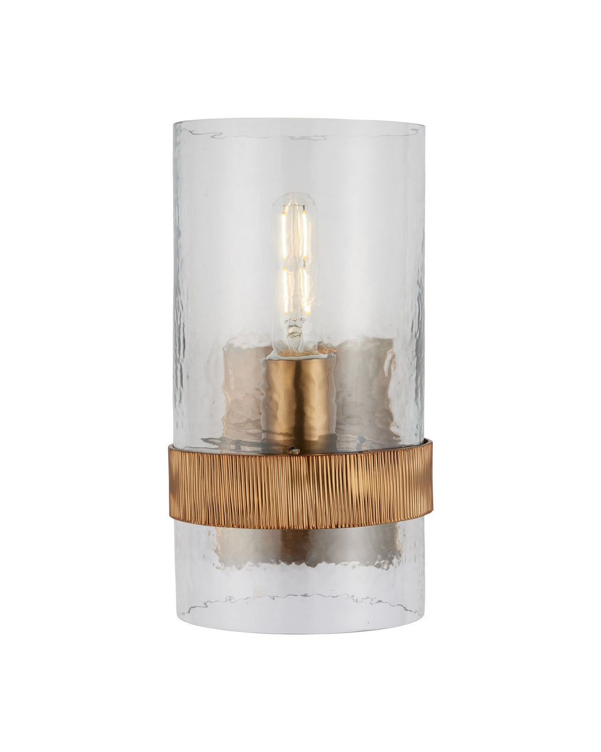Currey and Company - 5000-0294 - One Light Wall Sconce - Sudeley - Clear/Satin Brass