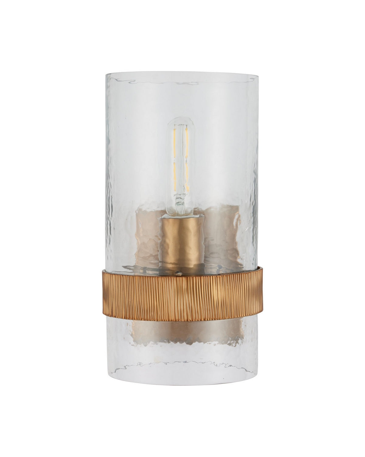 Currey and Company - 5000-0294 - One Light Wall Sconce - Sudeley - Clear/Satin Brass