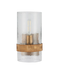 Currey and Company - 5000-0294 - One Light Wall Sconce - Sudeley - Clear/Satin Brass