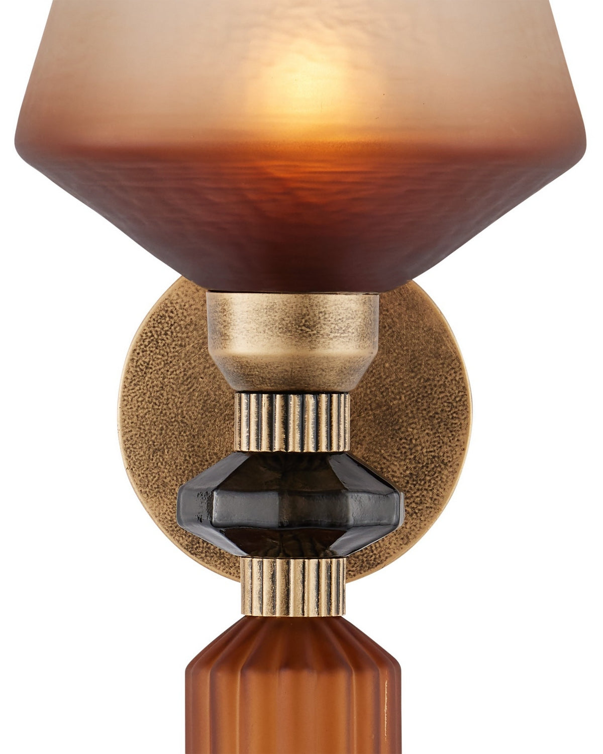 Currey and Company - 5000-0295 - One Light Wall Sconce - Mandeville - Butter Rum Sandbar/Matte Ombre/Deep Gray/Antique Gold