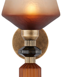 Currey and Company - 5000-0295 - One Light Wall Sconce - Mandeville - Butter Rum Sandbar/Matte Ombre/Deep Gray/Antique Gold