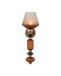 Currey and Company - 5000-0295 - One Light Wall Sconce - Mandeville - Butter Rum Sandbar/Matte Ombre/Deep Gray/Antique Gold