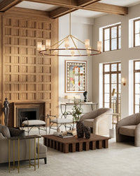 Currey and Company - 5000-0298 - One Light Wall Sconce - Ellerston - Saddle Brown/Brushed Brass