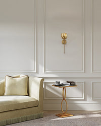 Currey and Company - 5000-0302 - One Light Wall Sconce - Protea - Brass