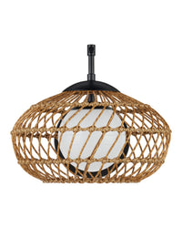 Currey and Company - 5500-0060 - One Light Wall Sconce - Carriage - Natural/Black/Frosted White