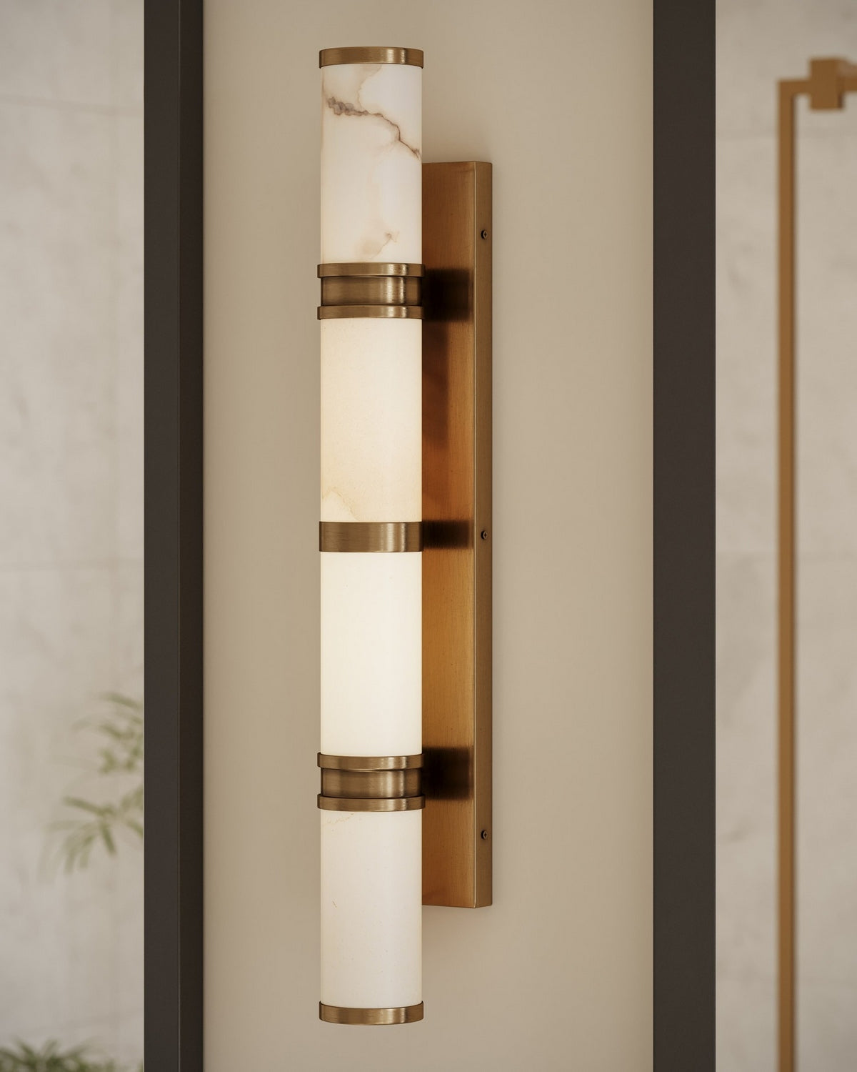 Currey and Company - 5800-0079 - LED Wall Sconce - Brenham - Natural/Vintage Brass