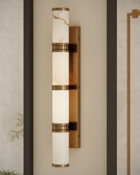 Currey and Company - 5800-0079 - LED Wall Sconce - Brenham - Natural/Vintage Brass