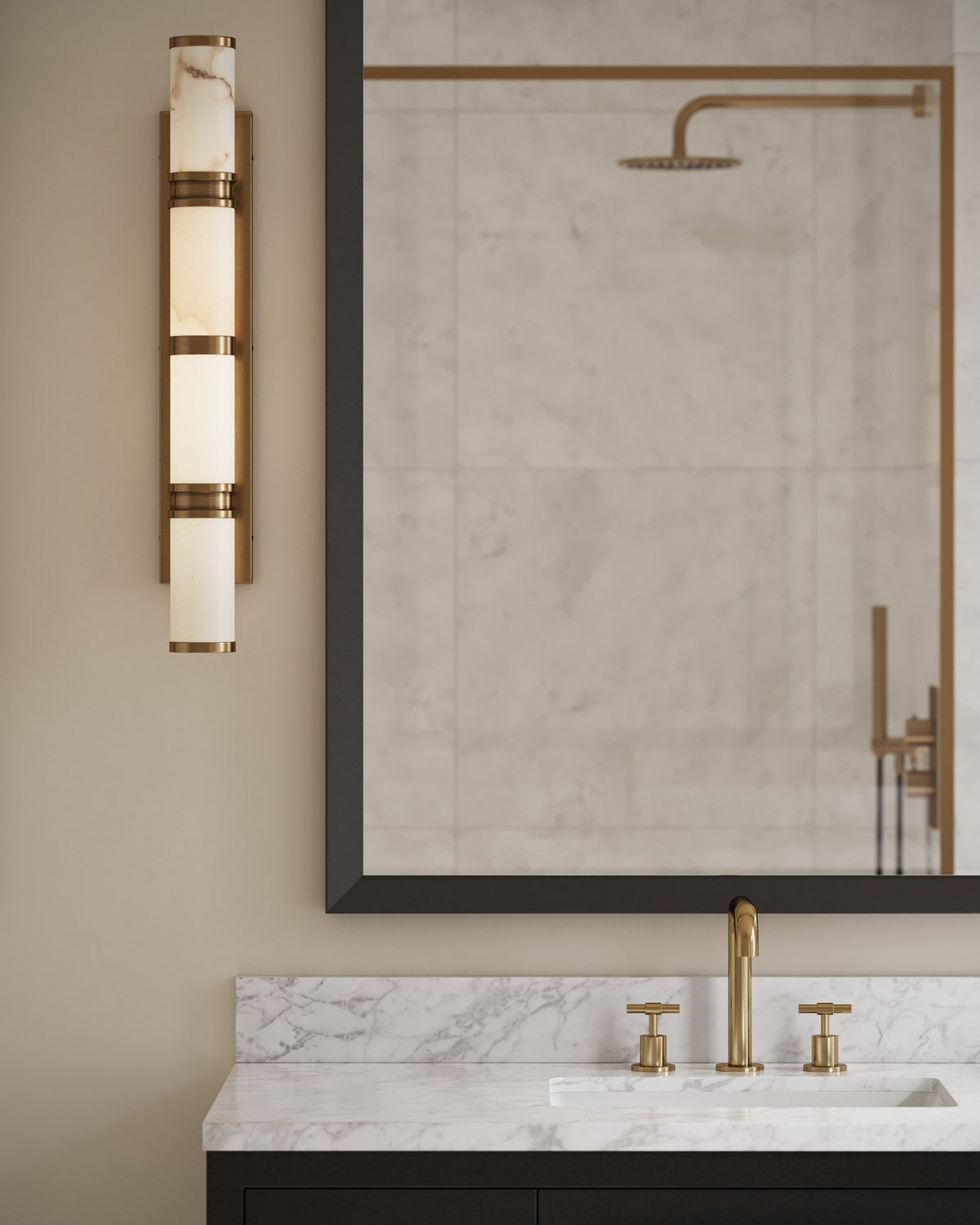 Currey and Company - 5800-0079 - LED Wall Sconce - Brenham - Natural/Vintage Brass