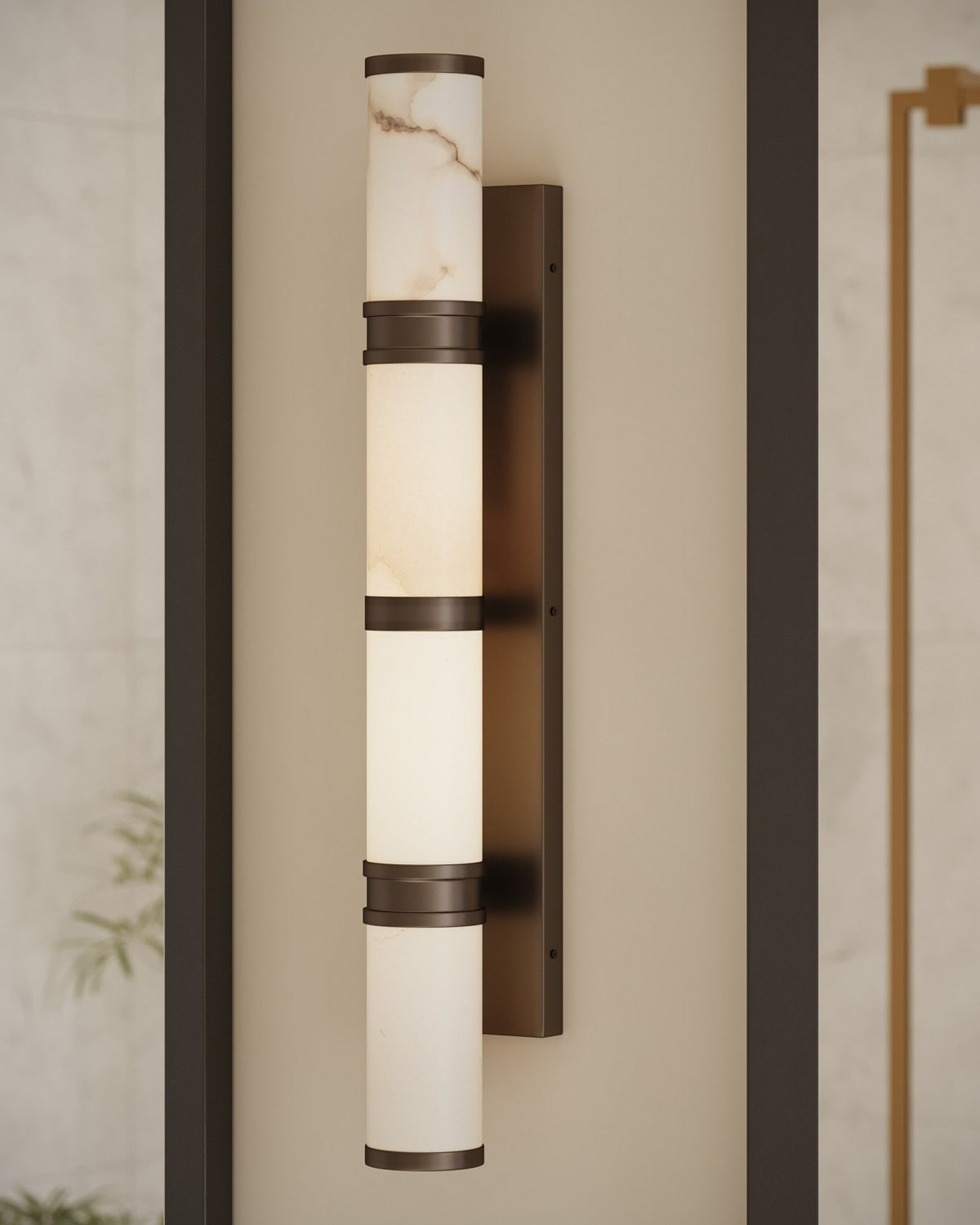 Currey and Company - 5800-0081 - LED Wall Sconce - Brenham - Natural/Oil Rubbed Bronze