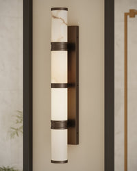 Currey and Company - 5800-0081 - LED Wall Sconce - Brenham - Natural/Oil Rubbed Bronze