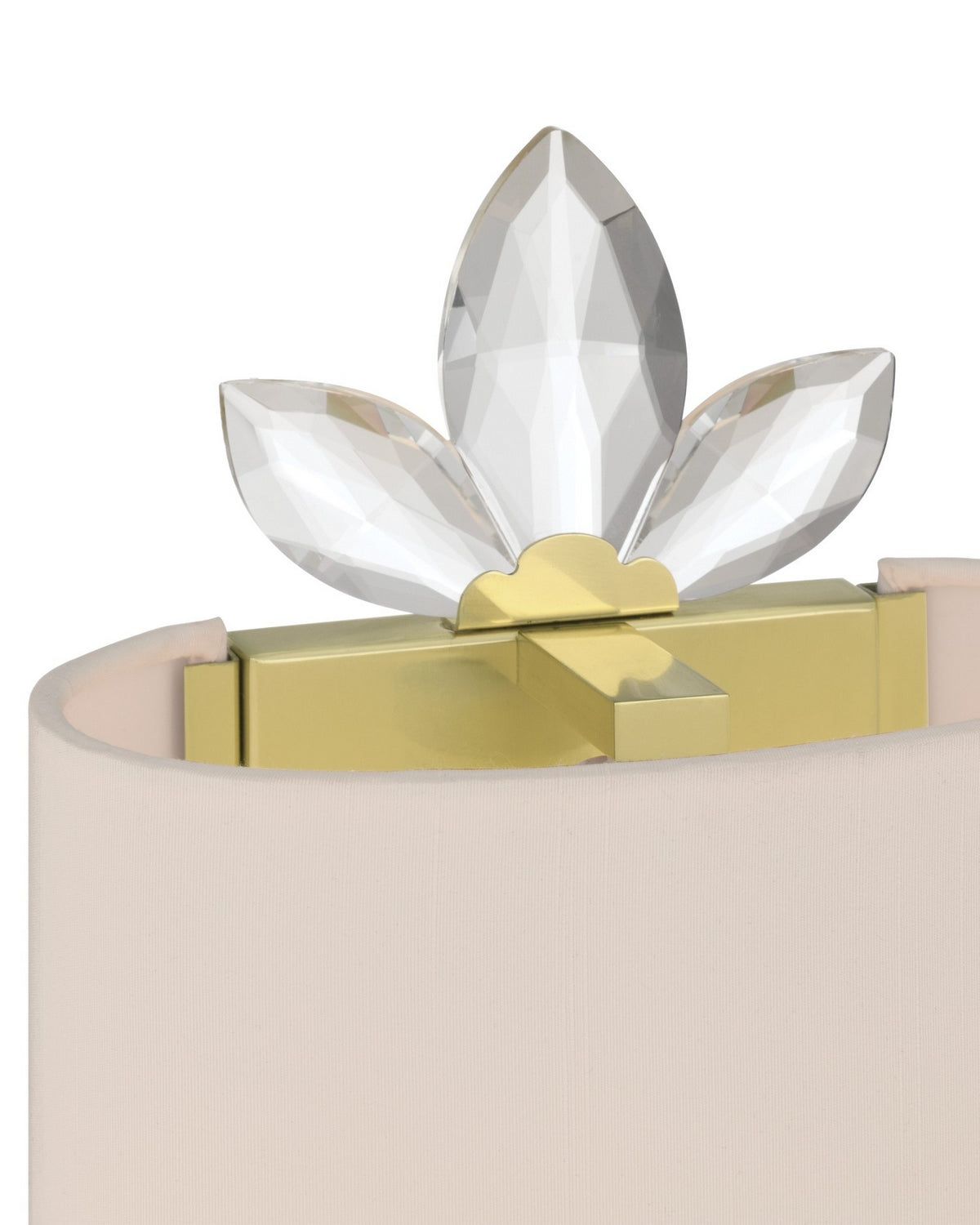 Currey and Company - 5900-0061 - One Light Wall Sconce - Trillium - Clear/Brass