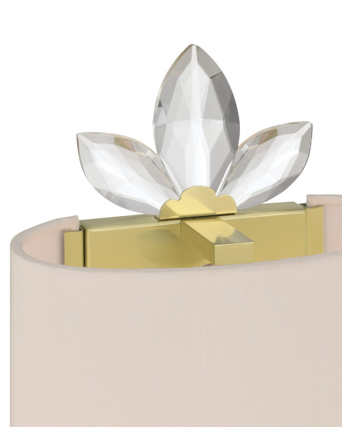 Currey and Company - 5900-0061 - One Light Wall Sconce - Trillium - Clear/Brass