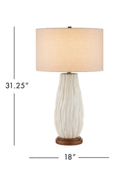 Currey and Company - 6000-1050 - One Light Table Lamp - Water-borne - Off-White/Natural