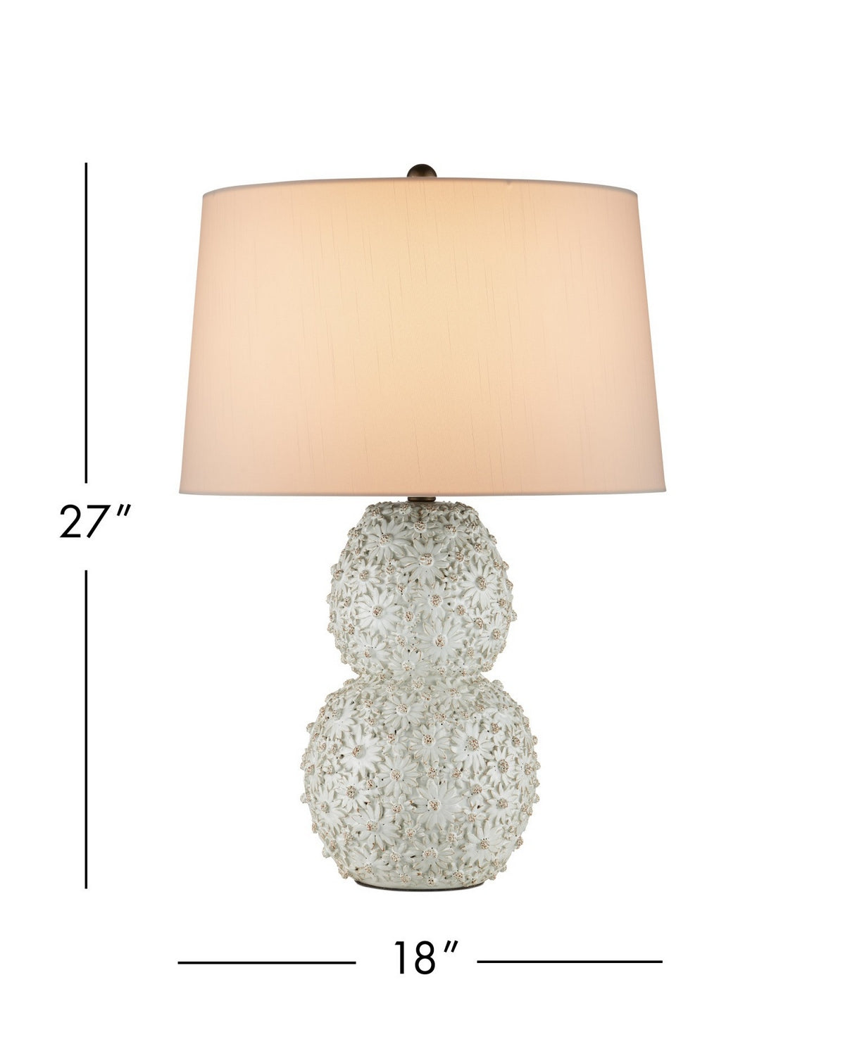 Currey and Company - 6000-1053 - One Light Table Lamp - Jessamine - White