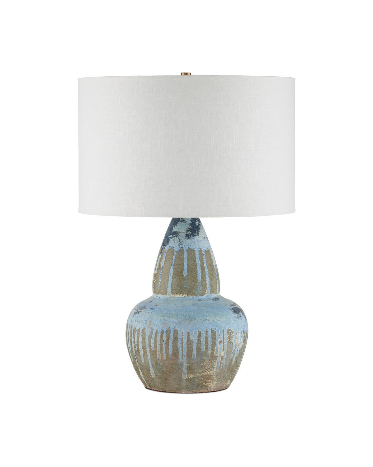 Currey and Company - 6000-1054 - One Light Table Lamp - Catania - Antique Blue Drip