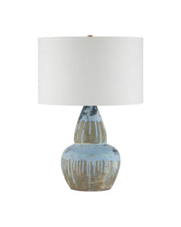 Currey and Company - 6000-1054 - One Light Table Lamp - Catania - Antique Blue Drip