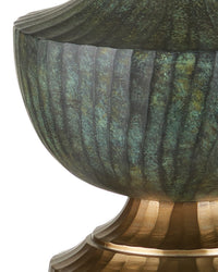 Currey and Company - 6000-1060 - One Light Table Lamp - Djinn - Verdigris/Antique Brass