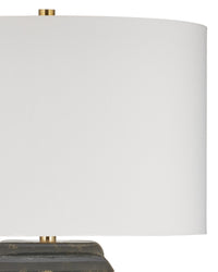 Currey and Company - 6000-1061 - One Light Table Lamp - Balustrade - Distressed Light Black