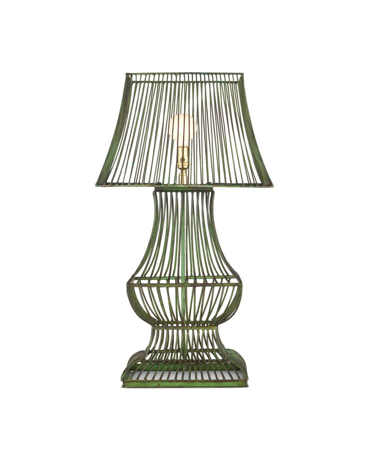 Currey and Company - 6000-1062 - One Light Table Lamp - Tuteurs - Distressed Green