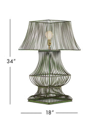 Currey and Company - 6000-1062 - One Light Table Lamp - Tuteurs - Distressed Green