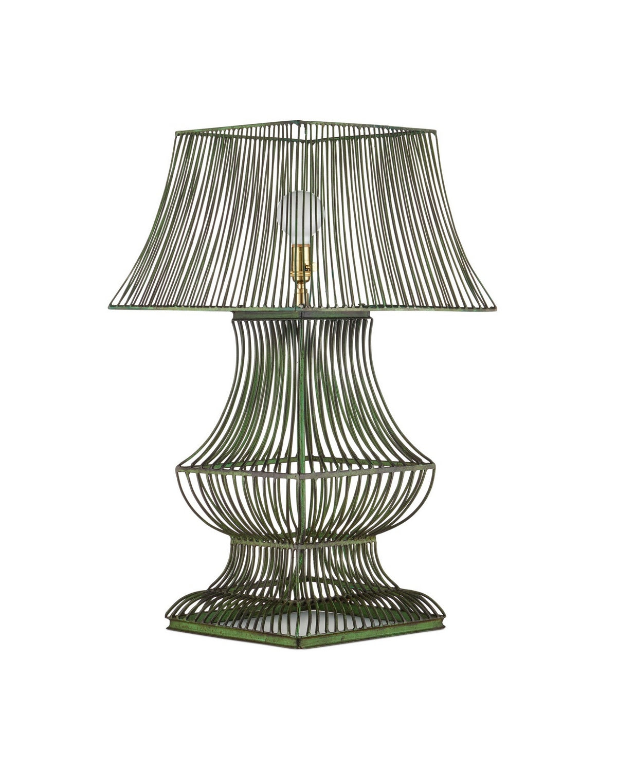 Currey and Company - 6000-1062 - One Light Table Lamp - Tuteurs - Distressed Green
