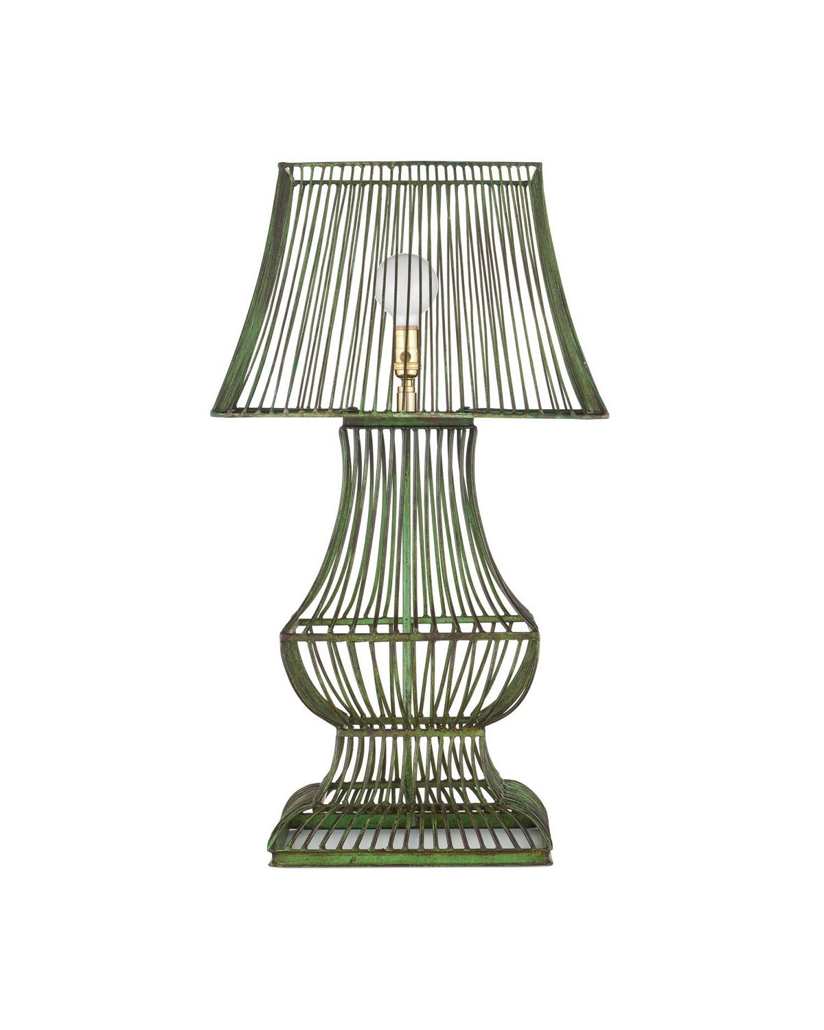 Currey and Company - 6000-1062 - One Light Table Lamp - Tuteurs - Distressed Green
