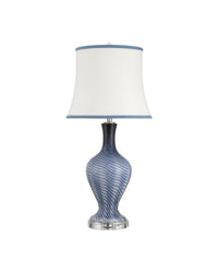 Currey and Company - 6000-1064 - One Light Table Lamp - Zeta - Gray Blue/Clear