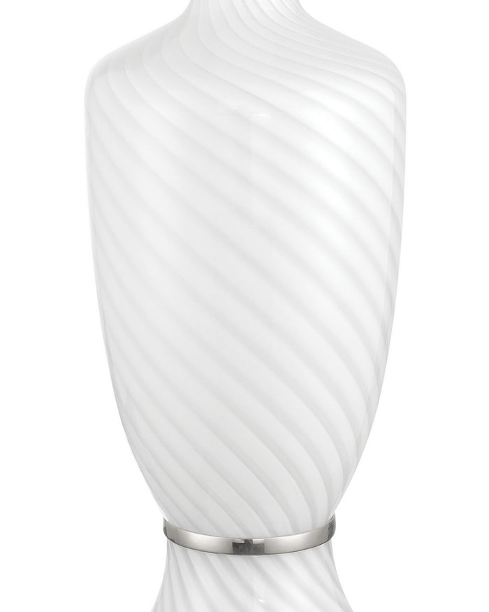 Currey and Company - 6000-1066 - Two Light Table Lamp - Classico - White/Clear/Polished Nickel