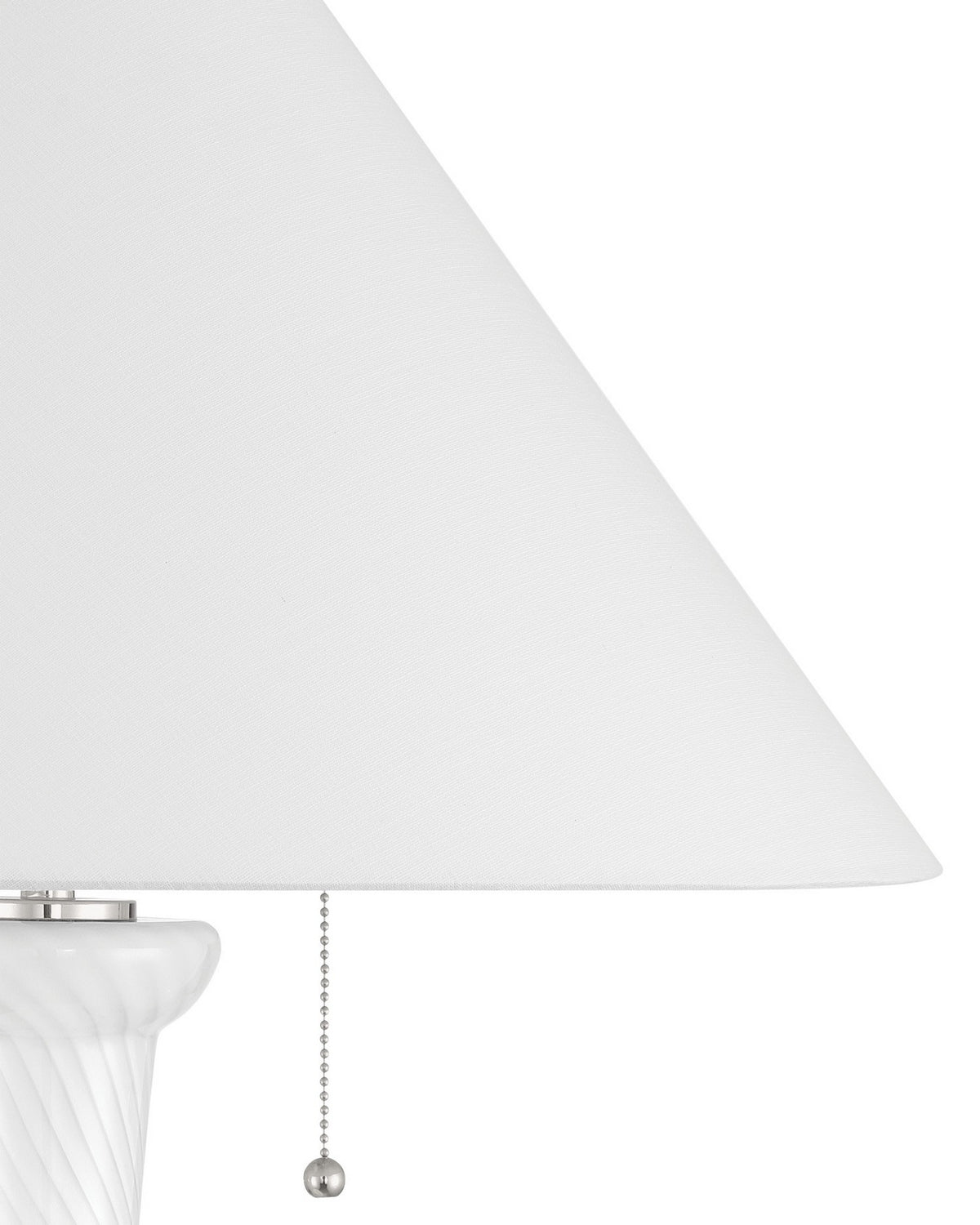 Currey and Company - 6000-1066 - Two Light Table Lamp - Classico - White/Clear/Polished Nickel