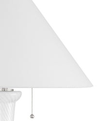 Currey and Company - 6000-1066 - Two Light Table Lamp - Classico - White/Clear/Polished Nickel