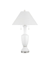 Currey and Company - 6000-1066 - Two Light Table Lamp - Classico - White/Clear/Polished Nickel