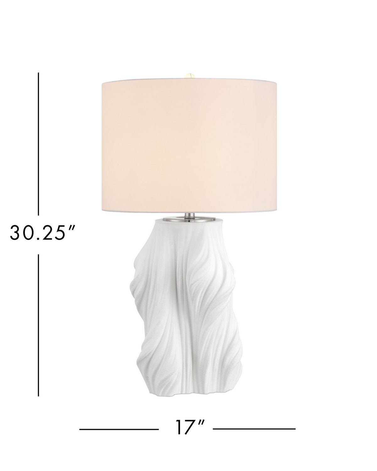 Currey and Company - 6000-1067 - One Light Table Lamp - Watershed - White