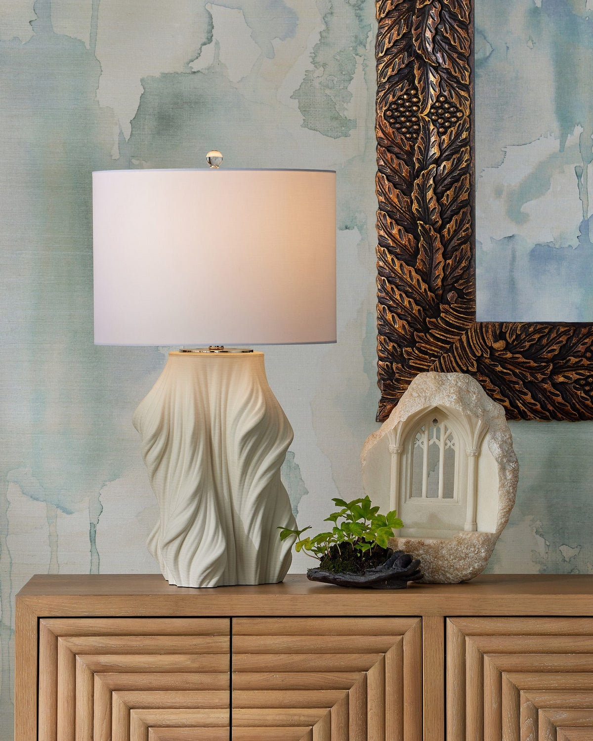 Currey and Company - 6000-1067 - One Light Table Lamp - Watershed - White