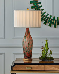 Currey and Company - 6000-1068 - One Light Table Lamp - Brielle - Pale Pink/Green/Brown/Gold Leaf