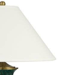 Currey and Company - 6000-1070 - One Light Table Lamp - Claude - Green/Antique Brass