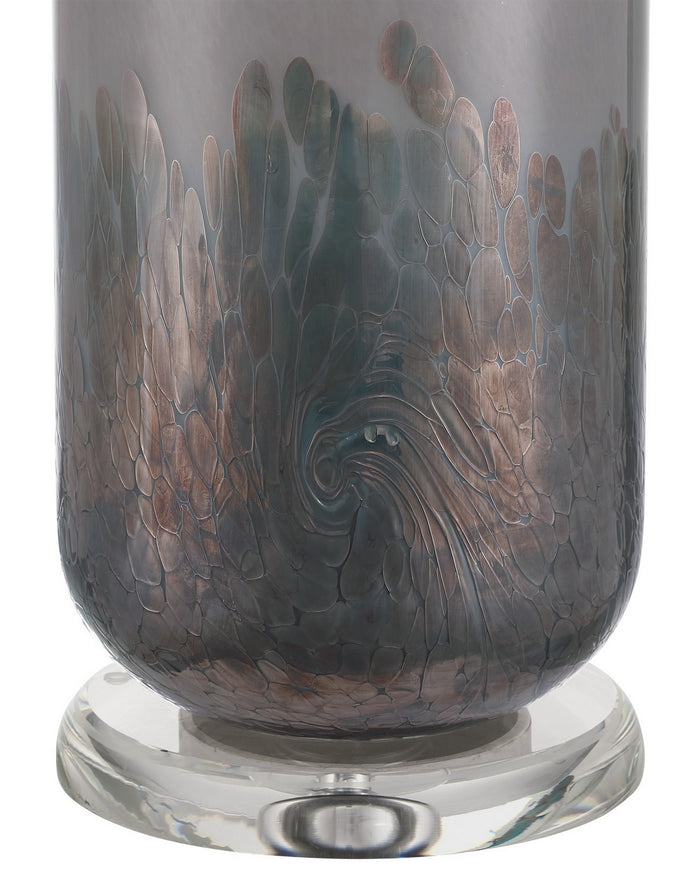 Currey and Company - 6000-1071 - One Light Table Lamp - Lewes - Gray/Clear/Polished Nickel