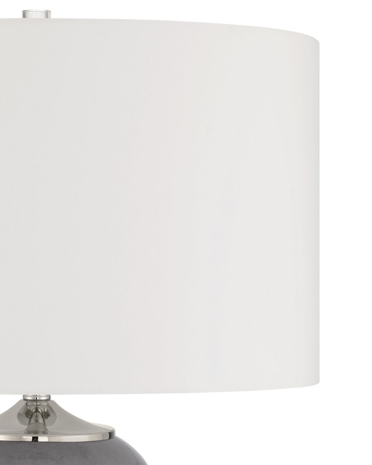 Currey and Company - 6000-1071 - One Light Table Lamp - Lewes - Gray/Clear/Polished Nickel