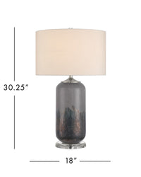 Currey and Company - 6000-1071 - One Light Table Lamp - Lewes - Gray/Clear/Polished Nickel
