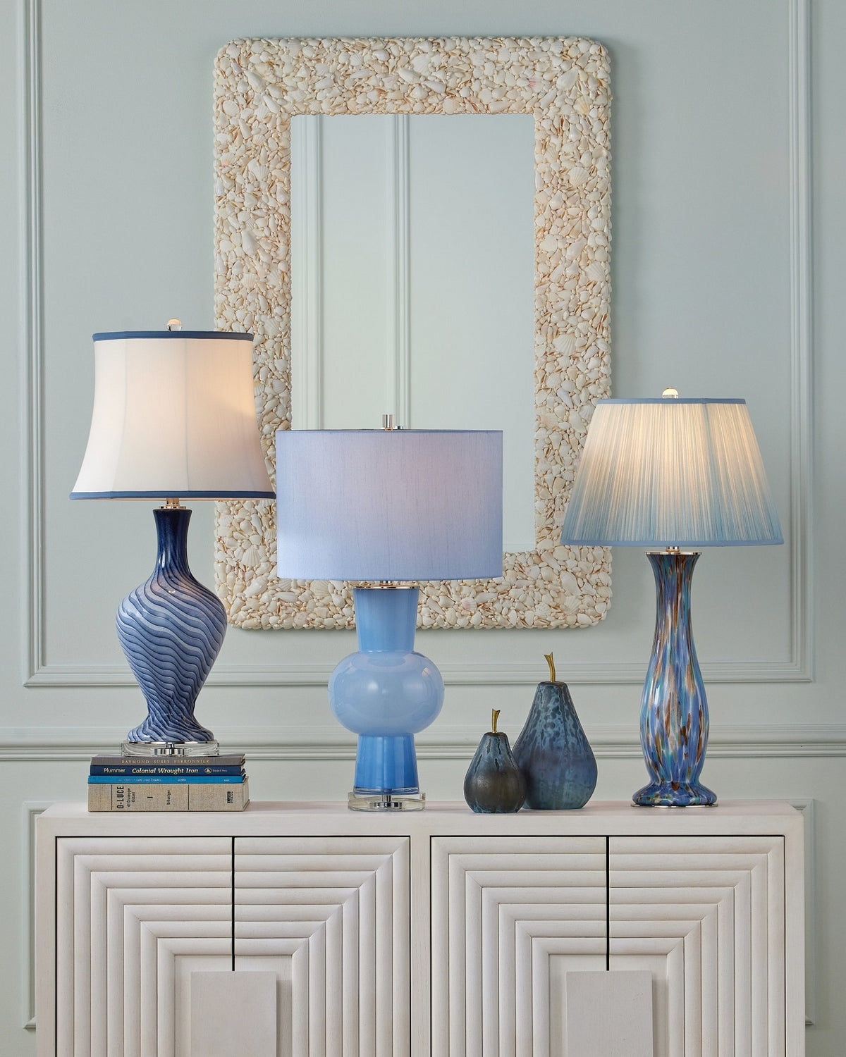 Currey and Company - 6000-1072 - One Light Table Lamp - Duende - Blue/Clear