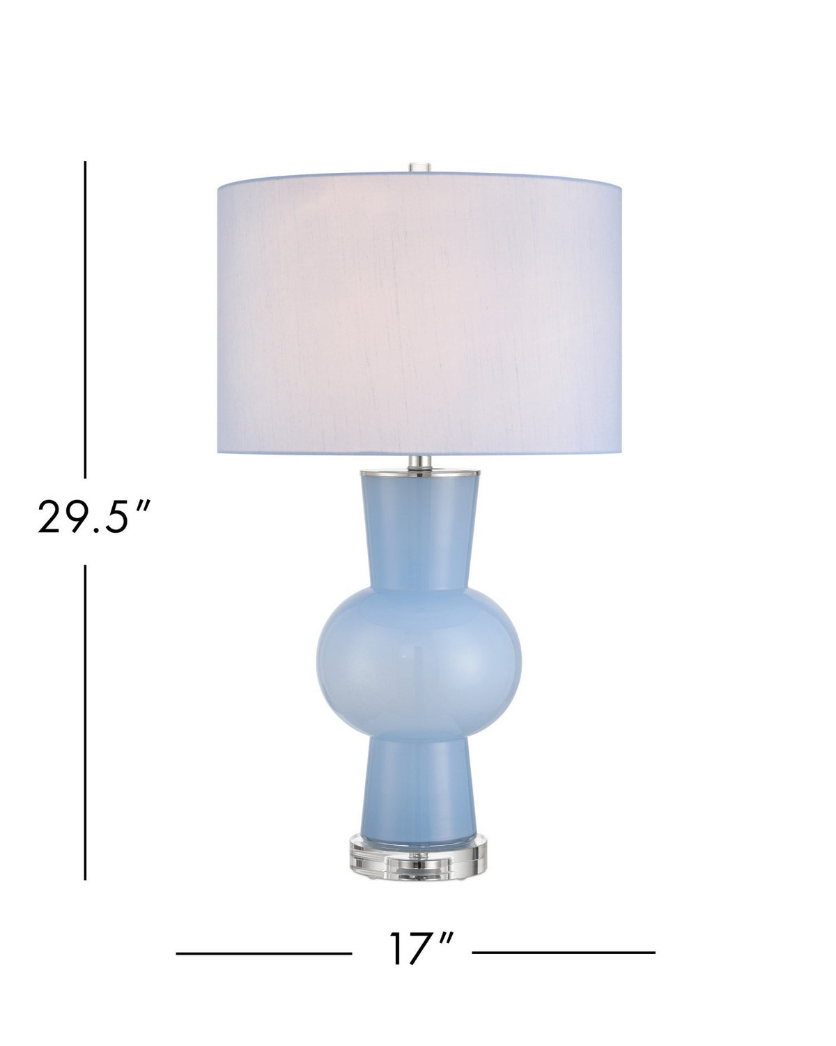 Currey and Company - 6000-1072 - One Light Table Lamp - Duende - Blue/Clear