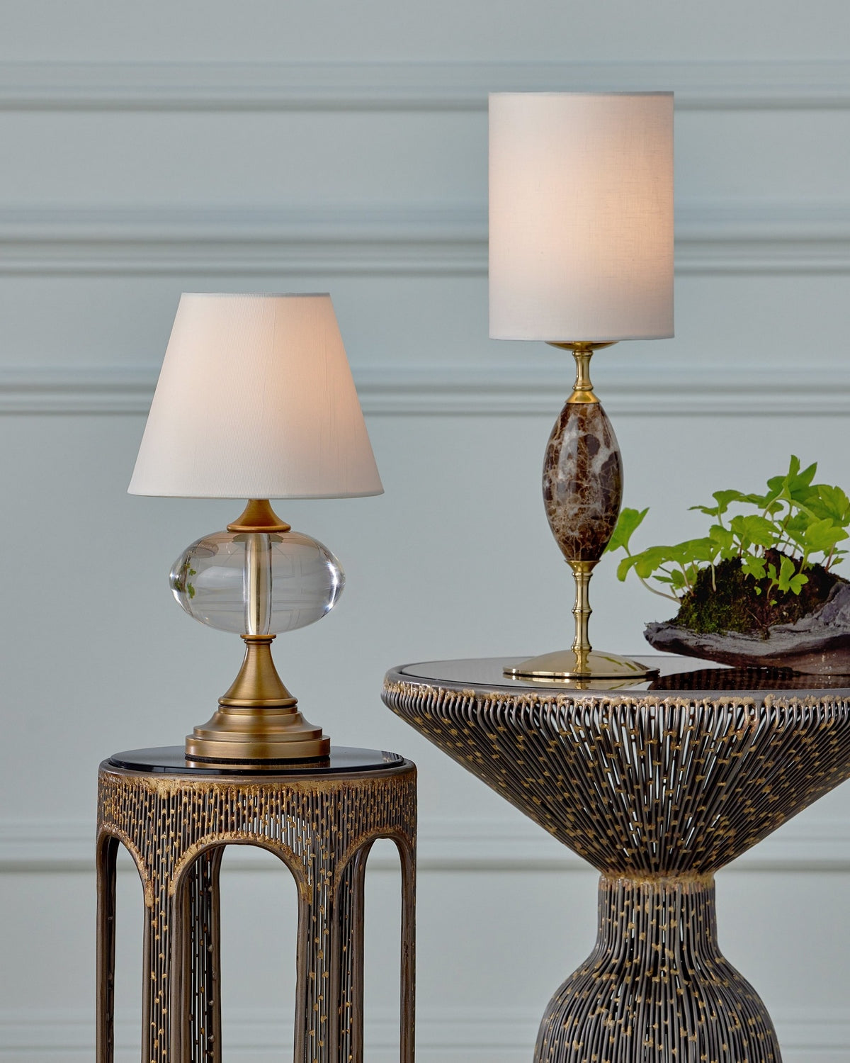 Currey and Company - 6700-0018 - LED Table Lamp - Sashay - Clear/Polished Antique Brass