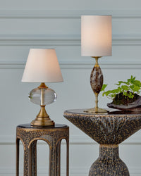 Currey and Company - 6700-0018 - LED Table Lamp - Sashay - Clear/Polished Antique Brass